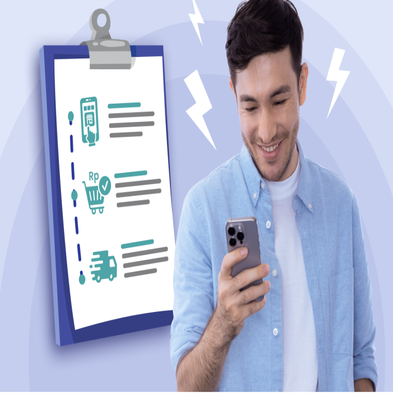 Pesan kasur praktis dari ponsel